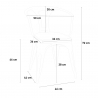 pöytäsetti 4 tuolia keittiö valkoinen 80x80cm century white top light 
