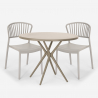 Pöytäsetti pyöreä 80cm beige 2 tuolia design moderni Gianum Valinta