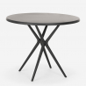 Setti 2 tuolia moderni design pöytä pyöreä musta 80cm Gianum Dark Hankinta
