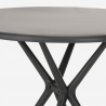 Setti 2 tuolia moderni design pöytä pyöreä musta 80cm Gianum Dark 