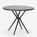 Pöytäsetti pyöreä musta 80cm 2 tuolia design moderni Aminos Dark 