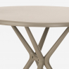 Setti 2 tuolia polypropeeni design pöytä pyöreä 80cm beige Ipsum Ipsum 