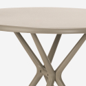80cm beige pyöreä pöytä setti 2 polypropeenituolia design Fisher Hinta