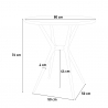 80cm beige pyöreä pöytä setti 2 polypropeenituolia design Fisher 
