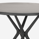 Setti 2 tuolia moderni muotoilu musta pyöreä pöytä 80cm Fisher Tumma Hinta