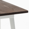 Lix-henkinen korkea baaripöytä ja 4 tuolia bruck white, 60x60cm, puu ja metalli 