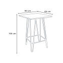 Lix-henkinen korkea baaripöytä ja 4 tuolia oudin noix, 60x60cm, puu Hinta