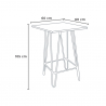 Lix-henkinen korkea baaripöytä ja 4 tuolia oudin noix, 60x60cm, puu Hinta