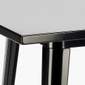 4 kpl Lix jakkarat teollinen metallinen sohvapöytä 60x60cm buch musta 