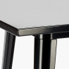 4 kpl jakkarat teollinen metallinen sohvapöytä 60x60cm buch musta 