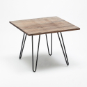 Nelikulmainen pöytä 80x80cm 4 tuolia puu metalli teollinen tyyli Kynsi 