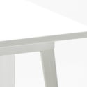baari setti 4 teollinen jakkarat sohvapöytä 60x60cm valkoinen ämpäri teräs valkoinen 