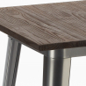 Bruck Top Light 4 baarituolia + baaripöytä 60x60 cm metallia ja puuta 