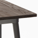 Bruck Top Light 4 baarituolia + baaripöytä 60x60 cm metallia ja puuta 