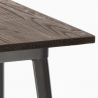 Bruck Top Light 4 baarituolia + baaripöytä 60x60 cm metallia ja puuta 