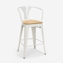 Bruck White Top Light 4 baarituolia + baaripöytä 60x60 cm metallia ja puuta Hinta