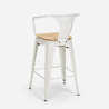 Bruck White Top Light 4 baarituolia + baaripöytä 60x60 cm metallia ja puuta Hankinta