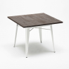 setti 4 tuolia neliön muotoinen pöytä Lix 80x80cm puu metalli anvil light Hankinta