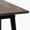 4 kpl jakkarat teollinen baaripöytä 60x60cm puu metalli karkea musta 