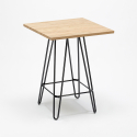 Rhodes 4 baarituolia + baaripöytä 60x60 cm vintagetyyliä metallia ja puuta Luettelo