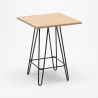 Rhodes 4 baarituolia + baaripöytä 60x60 cm vintagetyyliä metallia ja puuta Luettelo
