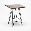 Rhodes Noix 4 baarituolia + baaripöytä 60x60 cm vintagetyyliä metallia ja puuta Hinta