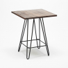 Rhodes Noix 4 baarituolia + baaripöytä 60x60 cm vintagetyyliä metallia ja puuta Hinta