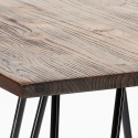 Rhodes Noix 4 baarituolia + baaripöytä 60x60 cm vintagetyyliä metallia ja puuta Hinta