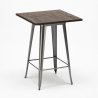 Axel 4 baarituolia + baaripöytä 60x60 cm vintagetyyliä metallia ja puuta Hinta