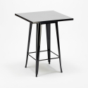 Rush Black 4 baarituolia + baaripöytä 60x60 cm vintagetyyliä metallia ja puuta Hinta