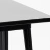 Rush Black 4 baarituolia + baaripöytä 60x60 cm vintagetyyliä metallia ja puuta Hinta