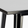 Rush Black 4 baarituolia + baaripöytä 60x60 cm vintagetyyliä metallia ja puuta Hankinta