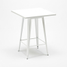 Rush White 4 baarituolia + baaripöytä 60x60 cm vintagetyyliä metallia ja puuta Hinta
