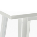 Rush White 4 baarituolia + baaripöytä 60x60 cm vintagetyyliä metallia ja puuta Hankinta