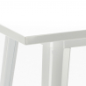 Rush White 4 baarituolia + baaripöytä 60x60 cm vintagetyyliä metallia ja puuta Hankinta