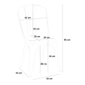 teollinen keittiöpöytä 80x80cm 4 tuolia design burton white 