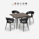 nelikulmainen pöytä 80x80cm industrial 4 tuolia moderni muotoilu reeve Alennukset