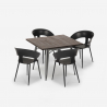 nelikulmainen pöytä 80x80cm Lix industrial 4 tuolia moderni muotoilu reeve Hinta