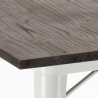 Ruokapöydän setti 80x80cm puu metalli 4 tuolia design Reeve White 