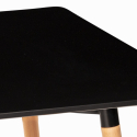 Setti 4 tuolia Skandinaavinen muotoilu suorakulmainen pöytä 80x120cm Flocs Dark 