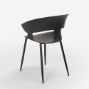 Setti 4 tuolia moderni design pöytä 80x80cm teollinen ravintola keittiö Maeve Tumma 