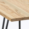 Teollinen keittiöpöytä 80x80cm 4 modernia design tuolia Maeve Light 