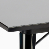Nelikulmainen pöytä 80x80cm metallinen 4 tuolia moderni muotoilu Krust Dark 