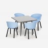 nelikulmainen ruokapöytä 80x80cm Lix 4 tuolia moderni muotoilu krust Valinta