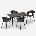 keittiön ruokapöytä 120x60cm Lix 4 tuolia moderni design tecla Valinta