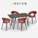4 ruokapöydän tuolit 120x60cm industrial Sixty, moderni muotoilu, setti 4 kpl Luettelo