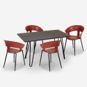 4 ruokapöydän tuolit 120x60cm industrial Sixty, moderni muotoilu, setti 4 kpl Hinta