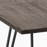 Setti baari keittiöpöytä 80x80cm teollinen 4 tuolia design keinonahka Wright Tumma Mitat