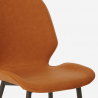 Setti baari keittiöpöytä 80x80cm teollinen 4 tuolia design keinonahka Wright Tumma 