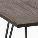 nelikulmainen pöytä 80x80cm puu metalli 4 tuolia vintage hedges tumma 
